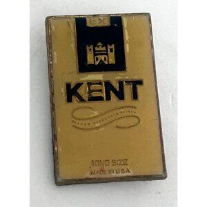 Vintage Kent Cigarettes Enamel Lapel Pin Kind Size Made In USA